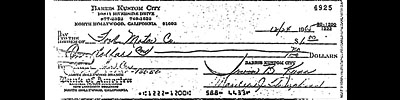 One Dollar Check